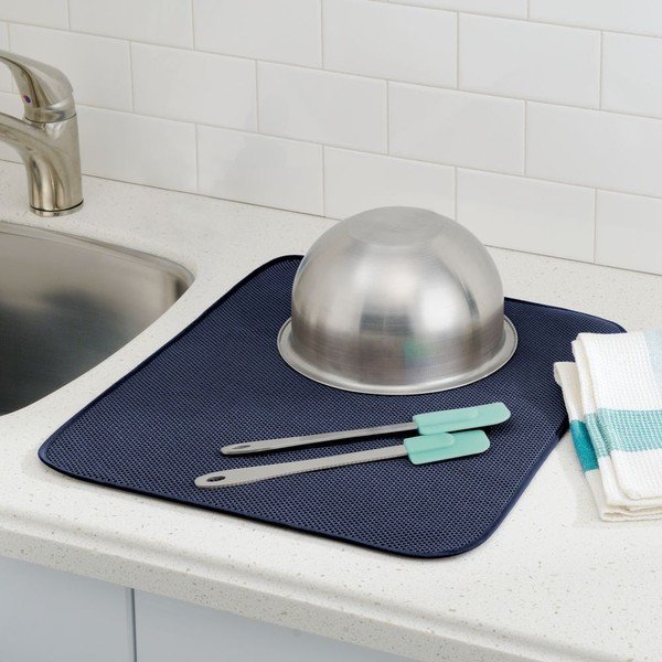 Noteces paklājs InterDesign iDry Kitchen Blue, 18x16 cm-image-1