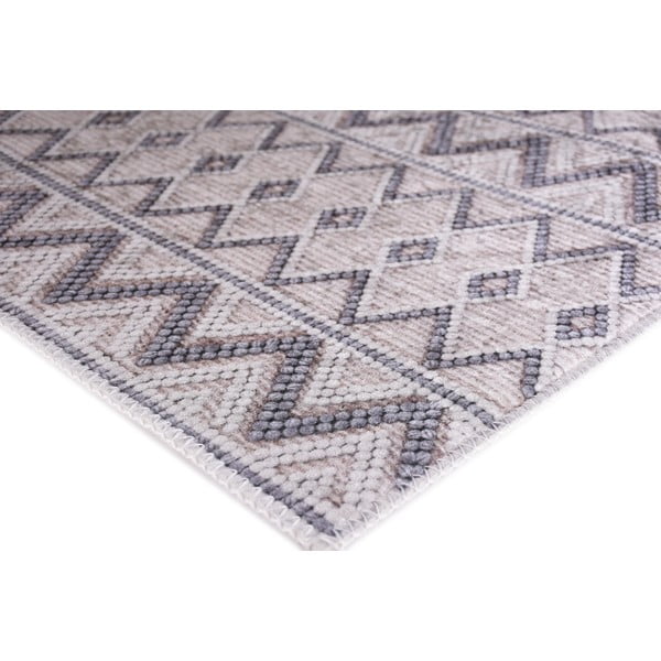 Pelēks mazgājams paklājs 80x150 cm Zig Zag – Vitaus-image-2