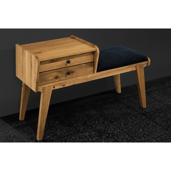 Ozolkoka sols ar atvilktnēm un zilu sēdekli Retro – The Beds-image-3