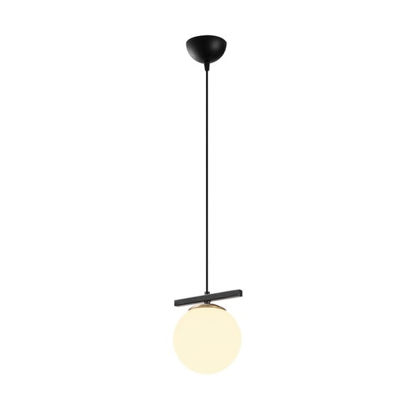 Balta/melna piekaramā lampa ar stikla abažūru ø 15 cm Üzüm – Opviq lights-image-2