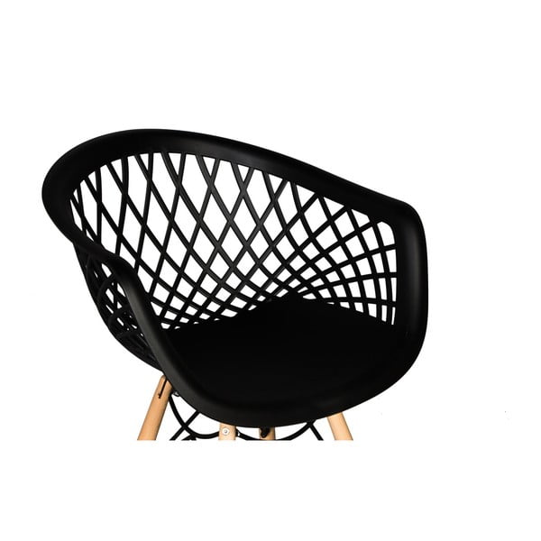 2 melnu ēdamistabas krēslu komplekts Evergreen House René-image-1