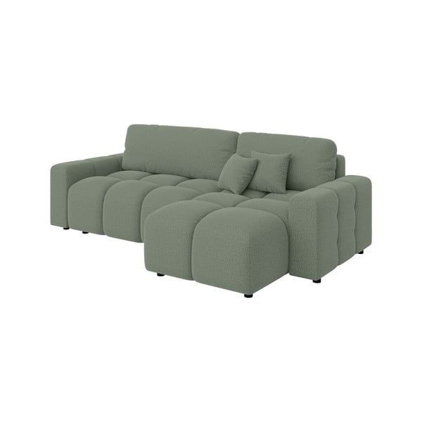 Gaiši zaļš salokāms stūra dīvāns (ar maināmu stūri) Luki – Ropez-image-4
