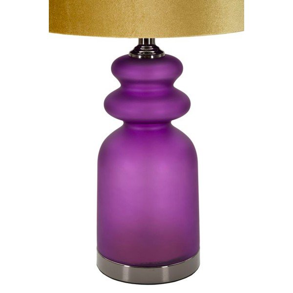 Dzeltena/violeta galda lampa ar auduma abažūru (augstums 57,5 cm) Milva Two – Mauro Ferretti-image-3