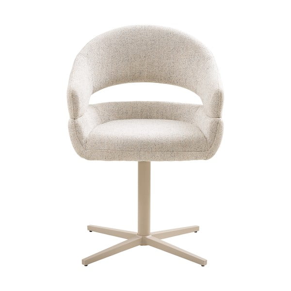 Krēmkrāsas polsterēti ēdamistabas krēsli ar roku balstiem (2 gab.) Dover – House Nordic-image-4