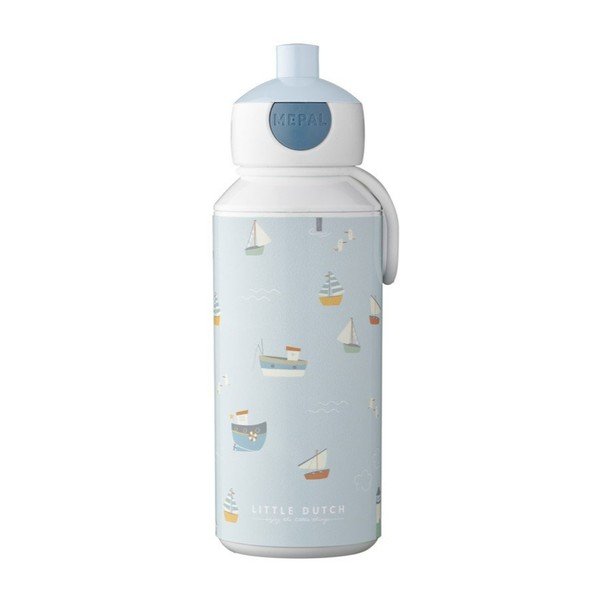 Balta/gaiši zila bērnu pudele 400 ml Sailors bay – Mepal