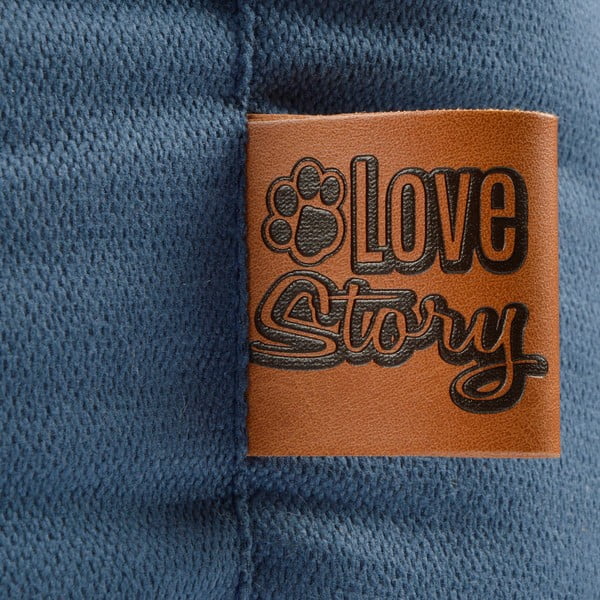 Zila gulta suņiem 50x55 cm – Love Story-image-2