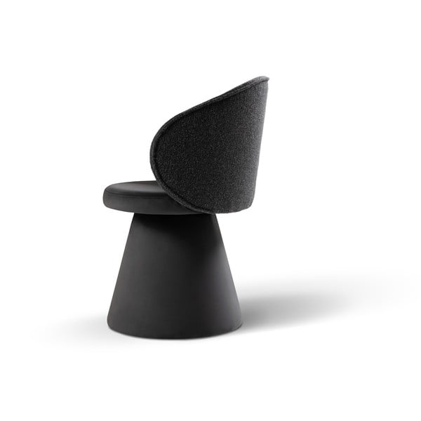 Tumši pelēks samta atpūtas krēsls Inez – Micadoni -image-3