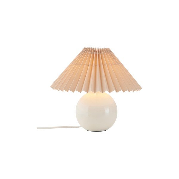 Bēša/krēmkrāsas tekstila galda lampa (augstums 22 cm) Mimmi – Ellos Home-image-3