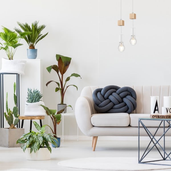 Balta/dabīga toņa piekaramā lampa ø 5 cm Orazio – LAMKUR-image-1