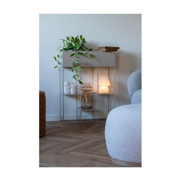 Balta LED galda lampa ar stikla abažūru (augstums 19,5 cm) Alton – House Nordic-image-3