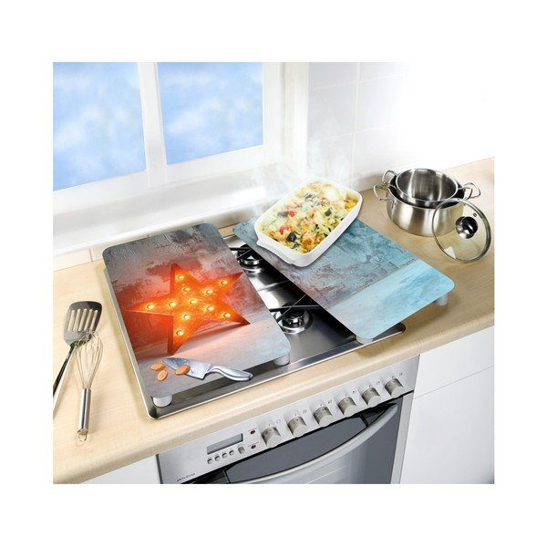 Stikla aizsargplāksnes plītij (2 gab.) Wenko Star, 52 x 30 cm-image-1