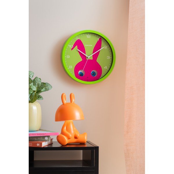 Bērnu pulkstenis ø 31 cm Peekaboo Bunny – Karlsson-image-1