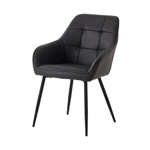 Tumši pelēki polsterēti ēdamistabas krēsli ar roku balstiem (2 gab.) Nolan Square – Unique Furniture-image-4