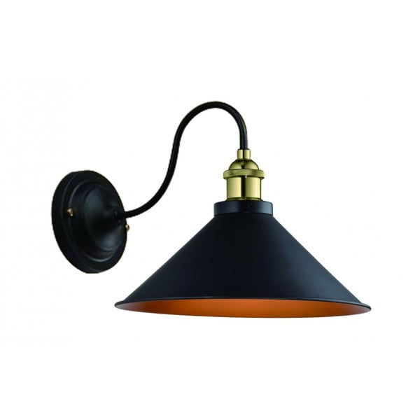 Melna sienas lampa ø 22 cm Mani – GTV