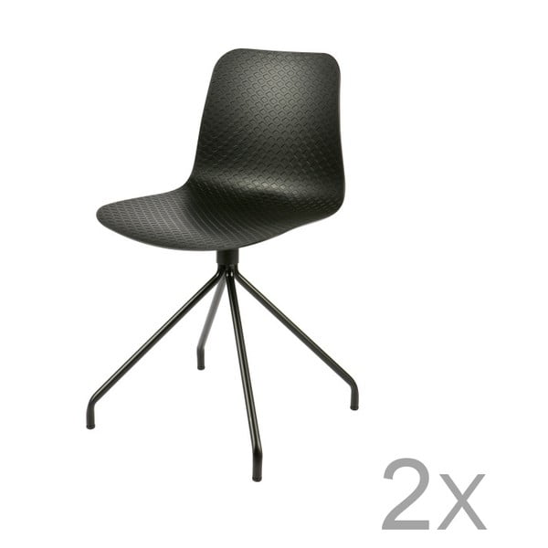 2 melnu krēslu komplekts De Eekhoorn Sis