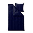 Tumši zila vienguļamā damasta gultas veļa 140x200 cm Noble – Södahl