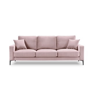 Rozā samta dīvāns Kooko Home Harmony, 220 cm