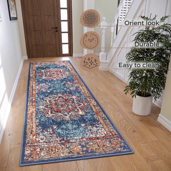 Tumši zils paklājs 80x240 cm Orient Maderno – Hanse Home-image-4