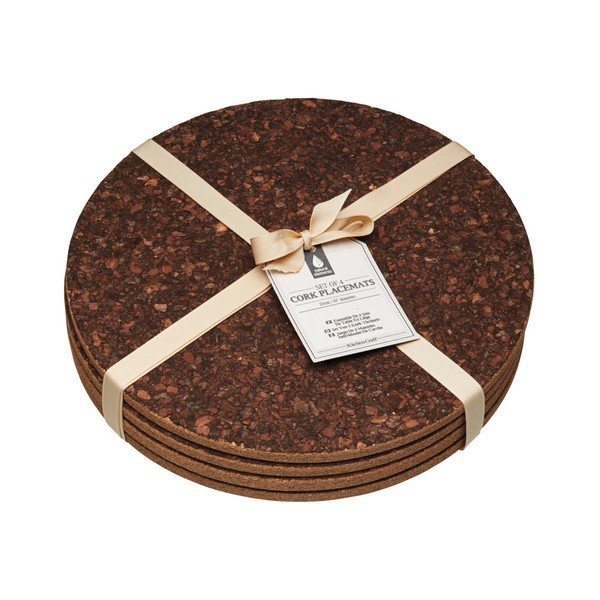 4 korķa paliktņu komplekts Kitchen Craft Natural Elements, 25 cm-image-2