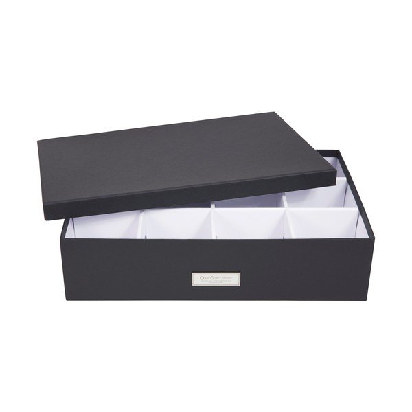 Tumši pelēka uzglabāšanas kaste ar nodalījumiem Bigso Box of Sweden Jakob-image-3