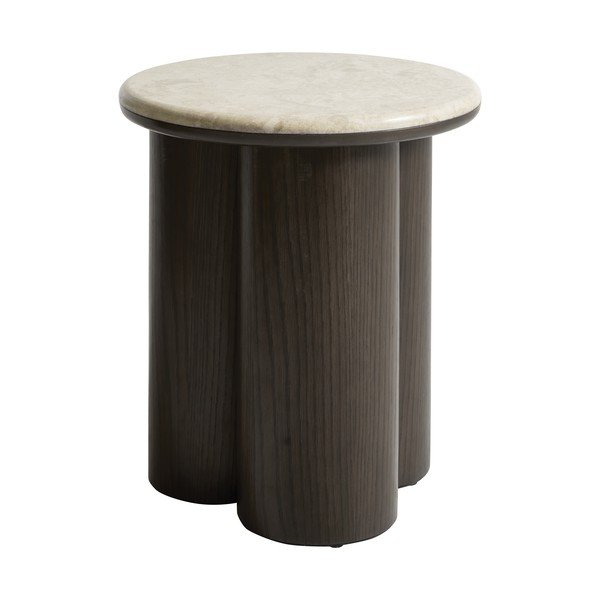 Apaļš sānu galdiņš ar marmora virsmu ø 45 cm Piazze – Unique Furniture