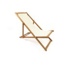 Bēšs saliekamais dārza atpūtas krēsls no akācijas koka Bonami Essentials Deck