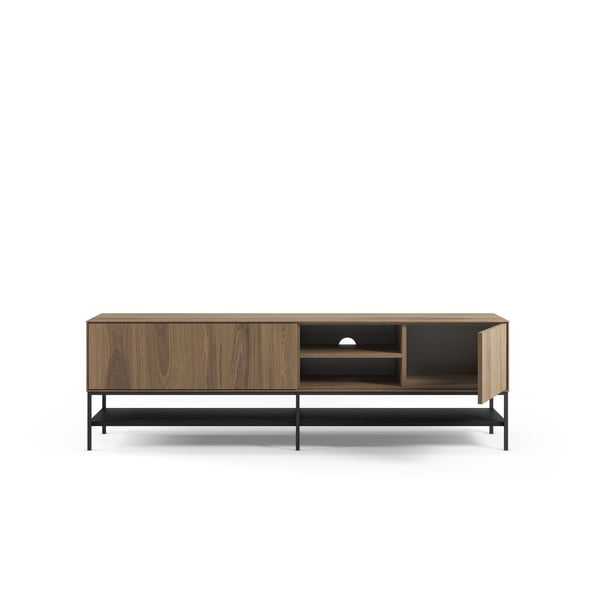 Dabīga toņa TV galdiņš ar ozolkoka imitāciju 180x55x35 cm Amira – Marckeric-image-3