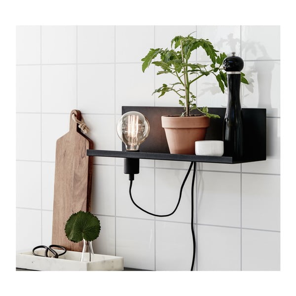 Melna sienas lampa ar USB uzlādes staciju Markslöjd Multi-image-1