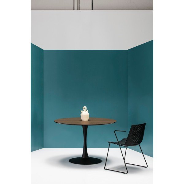 Apaļš ēdamgalds ar valriekstu virsmu Marckeric Oda, ⌀ 110 cm-image-2