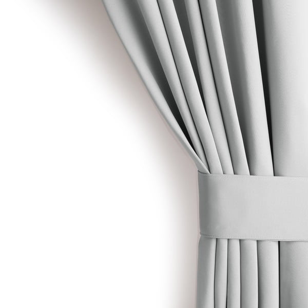 Gaiši pelēks daļēji gaismu necaurlaidīgs aizkars 140x245 cm Kierra – Restilo-image-4