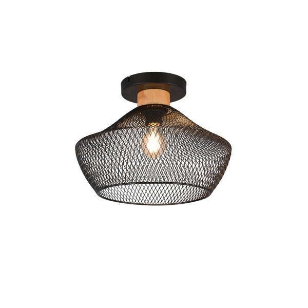 Melna griestu lampa ar metāla abažūru ø 35 cm Valeria – Trio-image-3