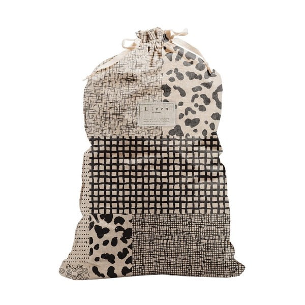 Lina veļas maiss Really Nice Things Leopard, augstums 75 cm
