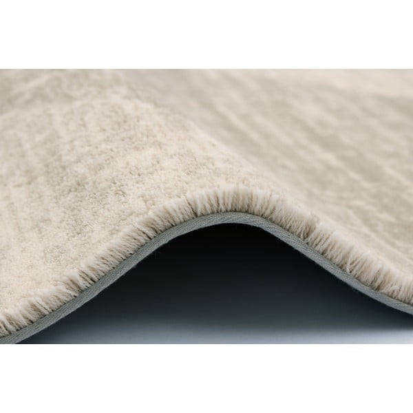 Bēšs vilnas paklājs 133x190 cm Agnus Checkered – Agnella-image-3