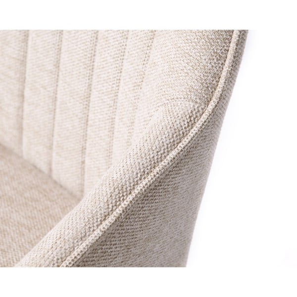 Bēšs polsterēts ēdamistabas krēsls ar roku balstiem Nolan – Unique Furniture-image-4