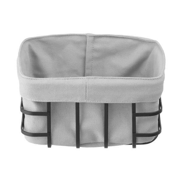 Melni pelēks maizes grozs ar tekstila oderi Hendi, 19 x 19 cm-image-1