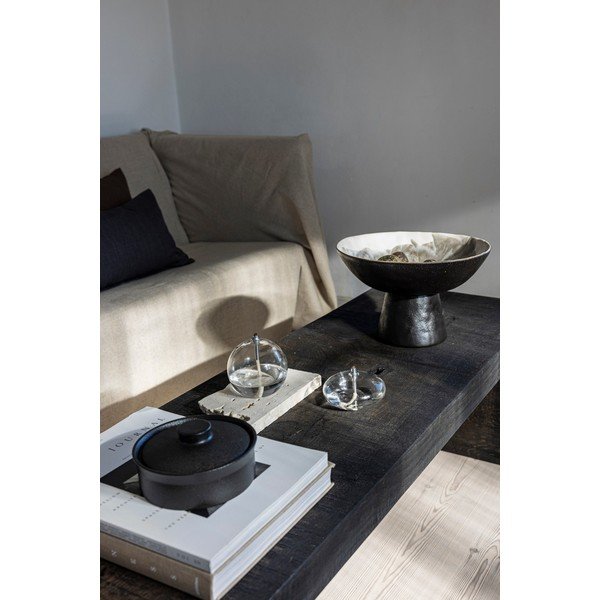 Melna/ziloņkaula krāsas akmensmasas bļoda ø 31,5 cm By Hand  – Mette Ditmer Denmark-image-2