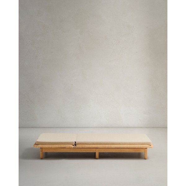 Dabīga toņa rotangpalmas regulējams dārza zvilnis Galea – Kave Home-image-3