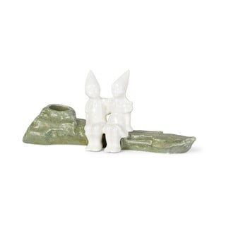 Ziemassvētku keramikas svečturis Kähler Design Christmas Hug, garums 19 cm