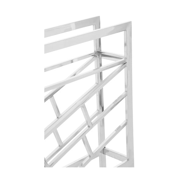 Spīdīgas sudraba krāsas metāla vīna plaukts 12 pudelēm Barolo – Premier Housewares-image-4