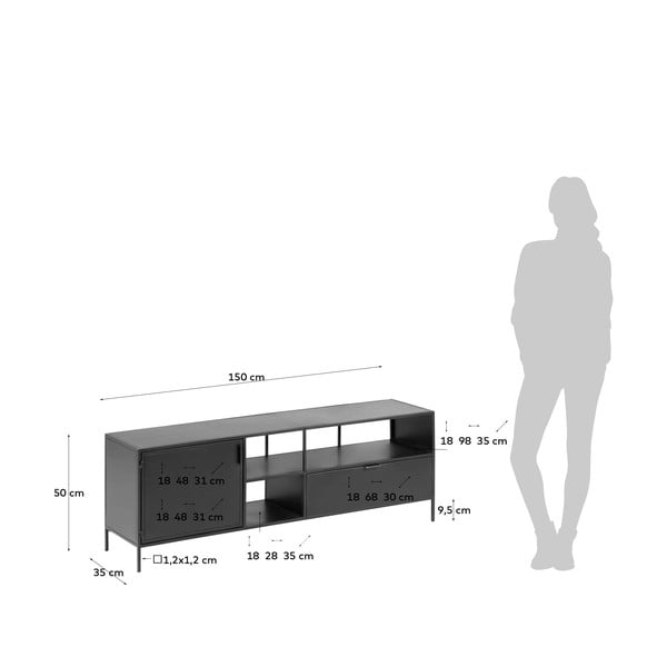 Melna TV kumode Kave Home Shantay-image-4