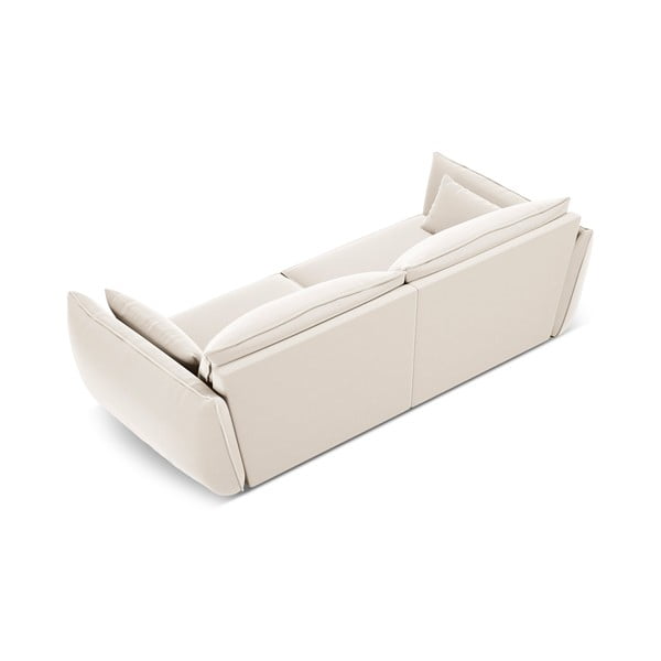 Bēšs samta dīvāns 208 cm Vanda – Mazzini Sofas-image-3