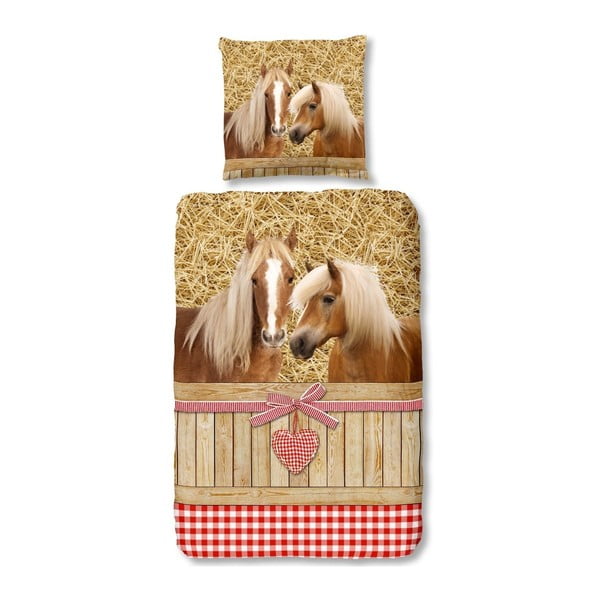 Bērnu flaneļa kokvilnas gultas pārklājs Good Morning Lovely, 140 x 200 cm