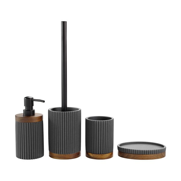 Antracīta pelēks polirezīna ziepju dozators 350 ml Niagara – douceur d'intérieur-image-2