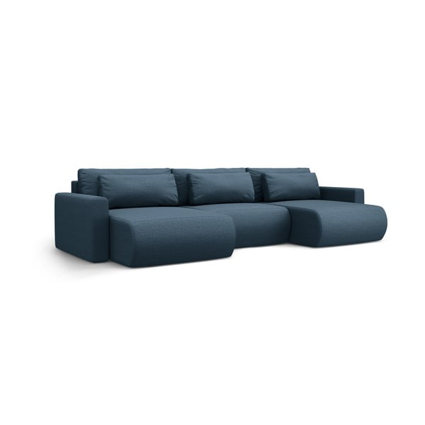 Tumši zils stūra dīvāns ar uzglabāšanas vietu (U veida) Belfast – Cosmopolitan Design-image-4