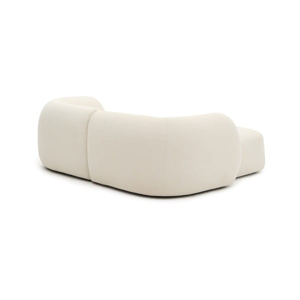 Krēmkrāsas stūra dīvāns no šenila auduma (ar kreiso stūri/ar zvilni) Martina – Kave Home-image-4