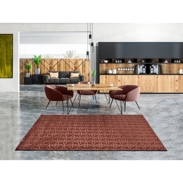 Sarkans viskozes paklājs Universal Margot Copper, 60 x 110 cm-image-1