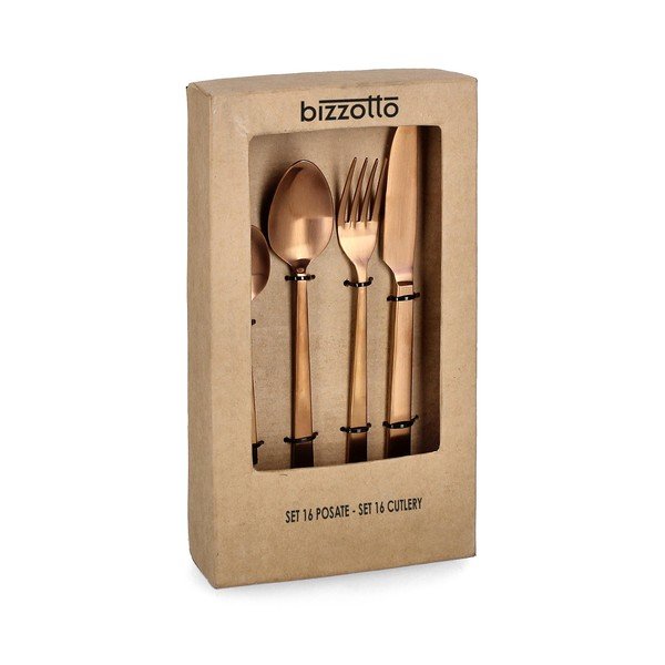 Vara krāsas nerūsējošā tērauda galda piederumi (16 gab.) 4 personām Hestia – Bizzotto-image-1