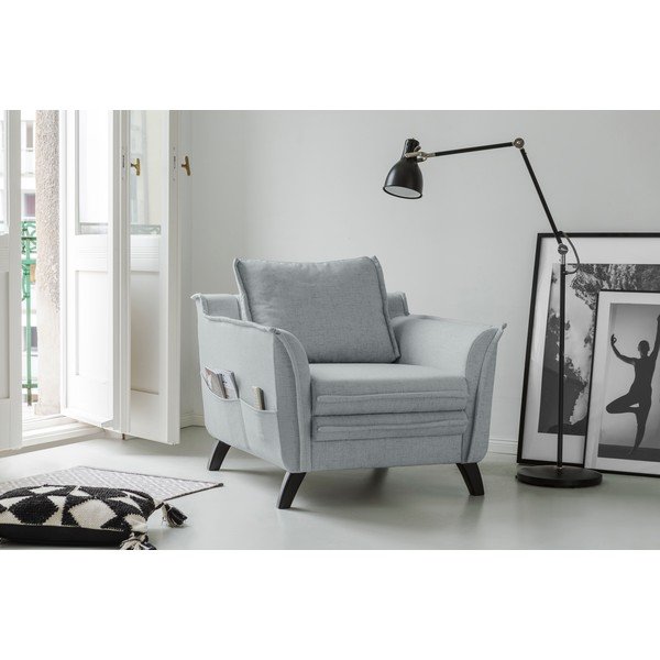 Gaiši pelēks atpūtas krēsls Miuform Charming Charlie-image-2