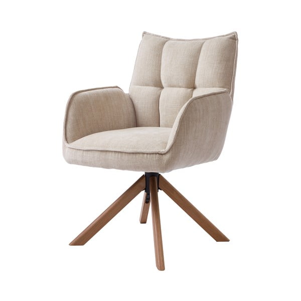 Krēmkrāsas polsterēti ēdamistabas krēsli (2 gab.) Marilla – Unique Furniture