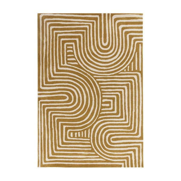 Okera dzeltens vilnas paklājs 120x170 cm Reef – Asiatic Carpets